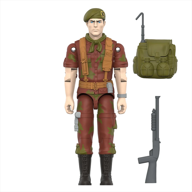 Lt. Falcon Action Figure GI Joe Reaction Plus Series Wave 4 with backpack and blaster by Hasbro