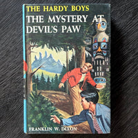 38 The Mystery at Devil's Paw (1959-Brown End Pages):  Hardy Boys Book Blue image 0