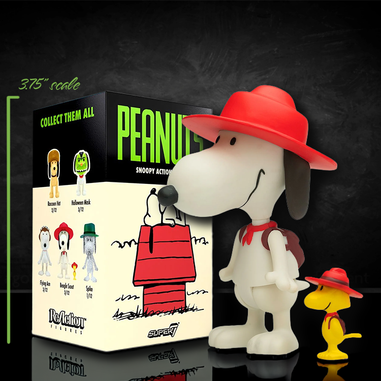 Beagle Scout Snoopy Super7 Wave 2 Snoopy Action Figure 3.75 LOOSE image 0