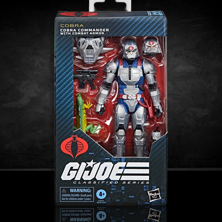 G.I. Joe Classified Series Cobra Commander 6-inch action figure with combat armor and accessories in package