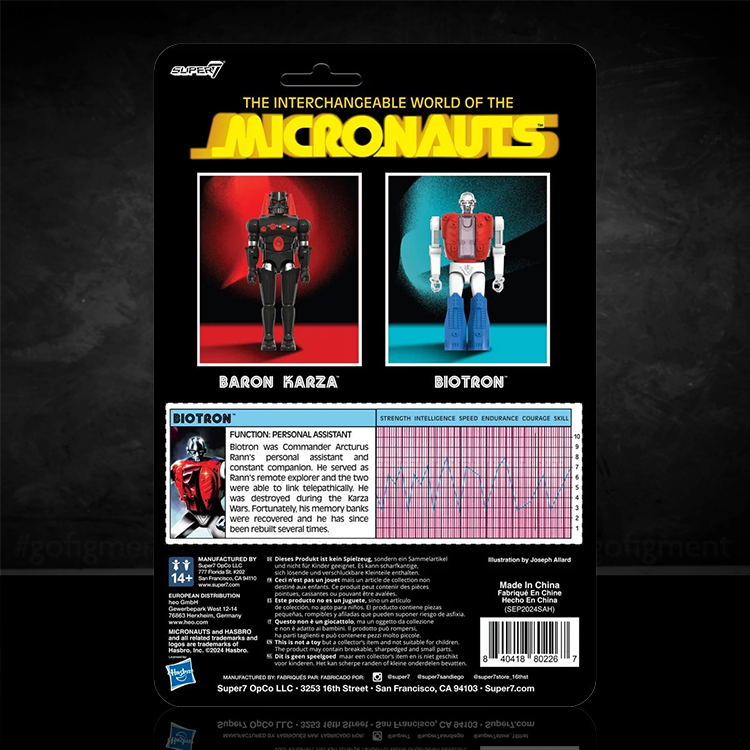 Biotron Micronauts Action Figure 1:18 Scale Super7 Reaction+ Collectible image 1