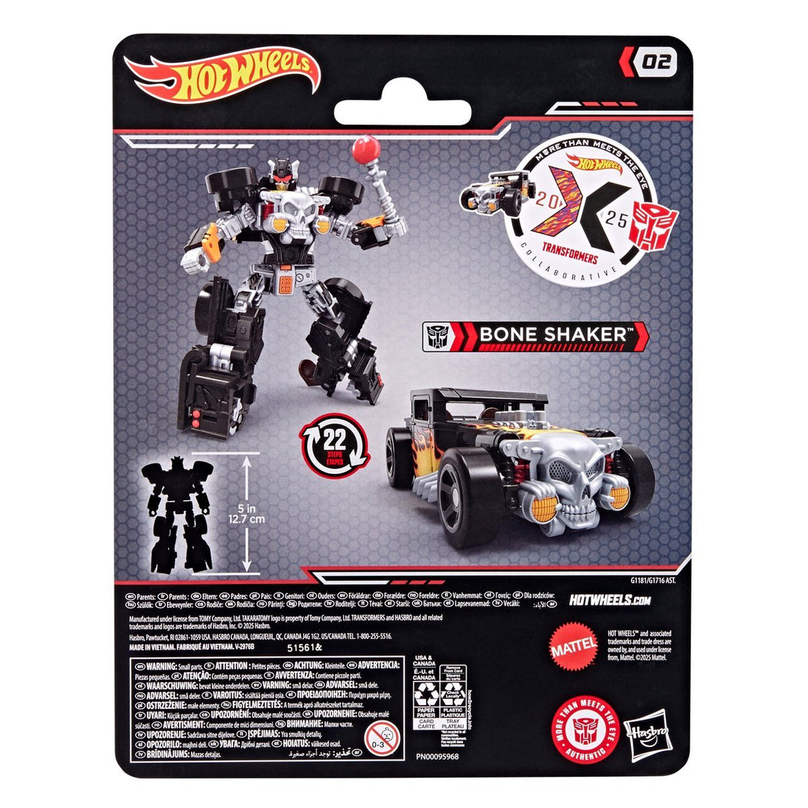 Transformers Collaborative Hot Wheels x Bone Shaker: Epic Robot to Car Action Figure
