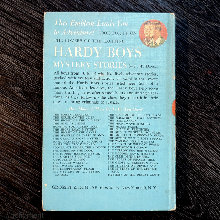 13 The Mark on the Door (1934):  Vintage Hardy Boys Book Blue-Back image 3