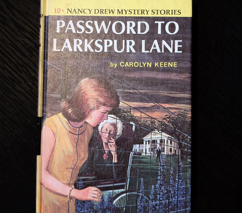 10 The Password to Larkspur Lane Yellow Bar Nancy Drew Mystery Books -1966-YB image 0