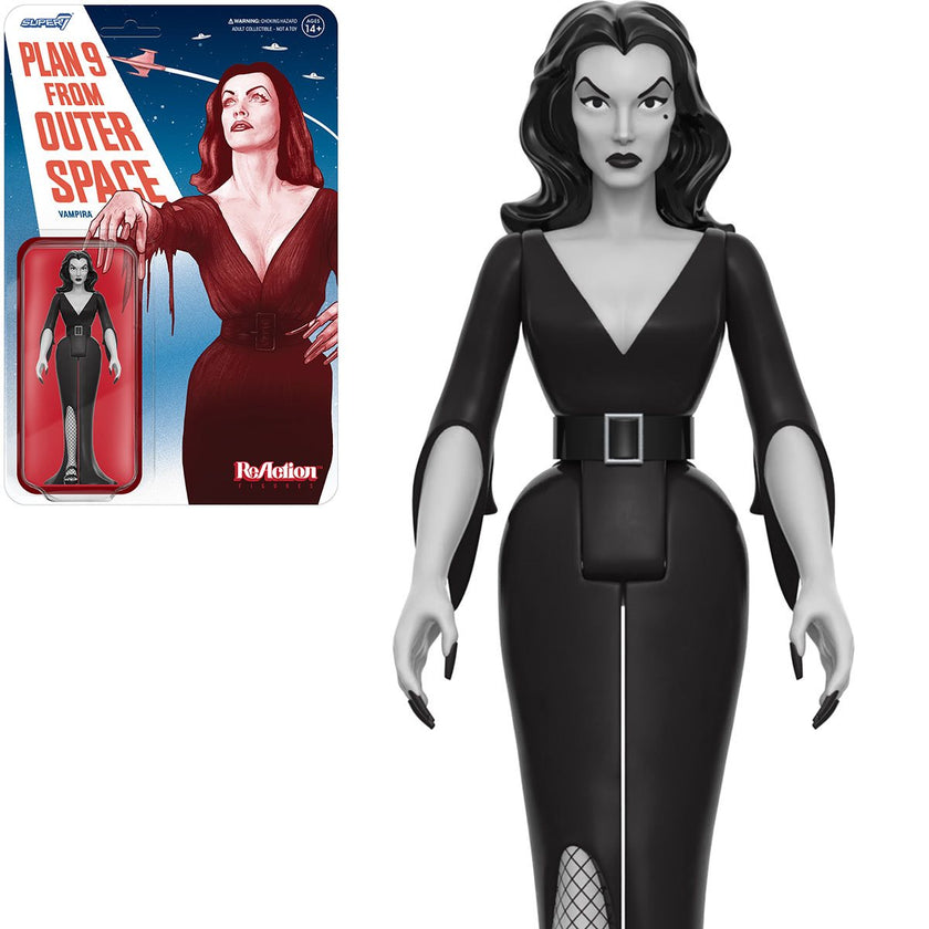 Vampira (Plan 9 Grayscale) 3 3/4-Inch ReAction Figure image 4
