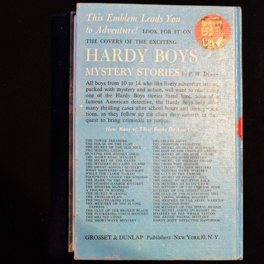 31 Secret of Wildcat Swamp (1952-Brown):  Vintage Hardy Boys Book Blue-Back image 1