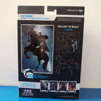 McFarlane Superman The Dark Knight Returns action figure packaging with horse parts diagram and collectible card details