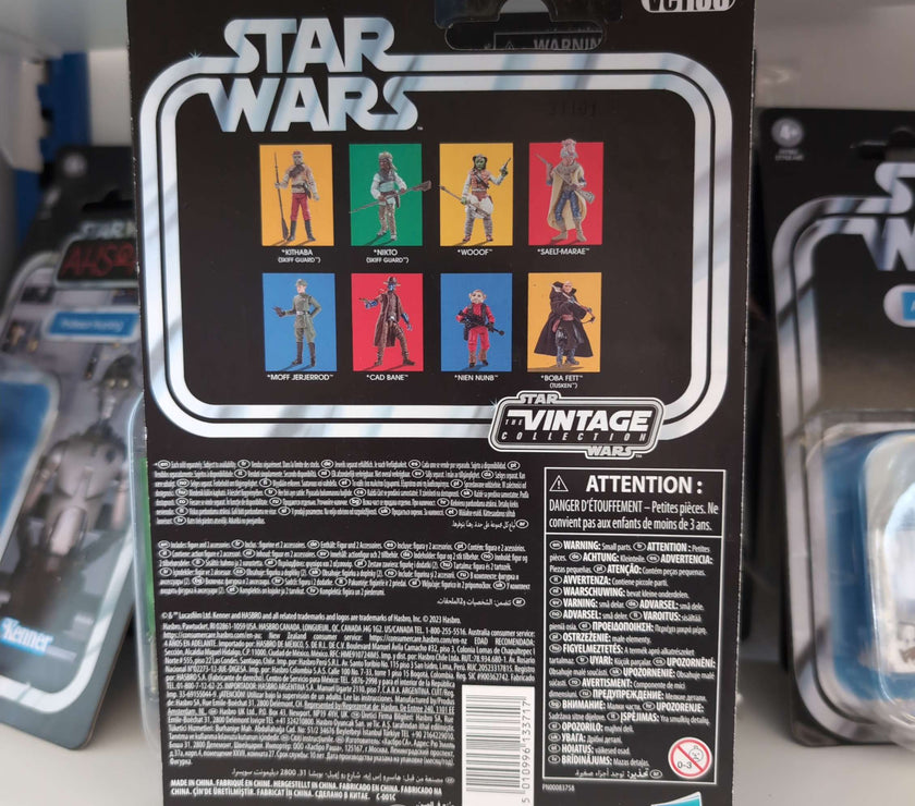 Nine Nung Star Wars Vintage Collection Action Figure packaging with character images by Hasbro
