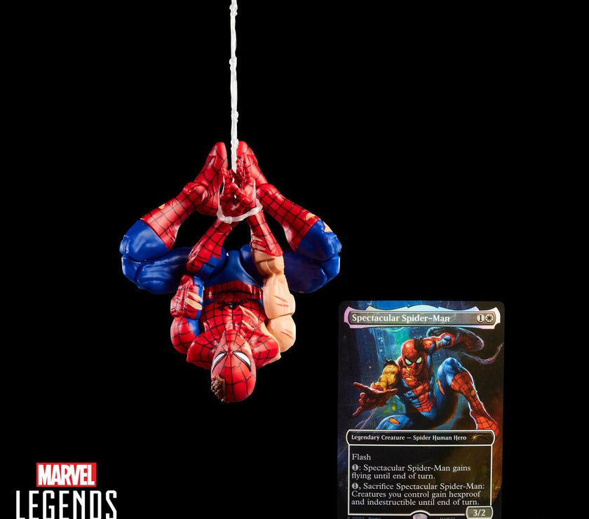 Marvel Legends Spider-Man Battle-Damaged 6-Inch Action Figure with Magic Card