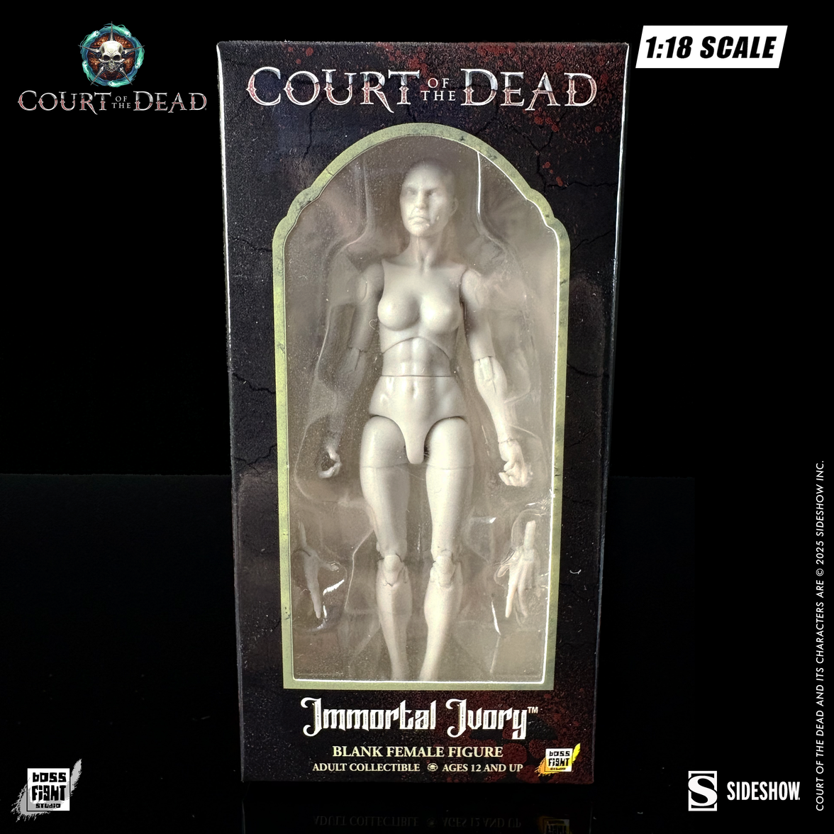 Boss Fight Studio Llc Immortal Ivory female blank action figure 1:18 scale in packaging with Court of the Dead branding