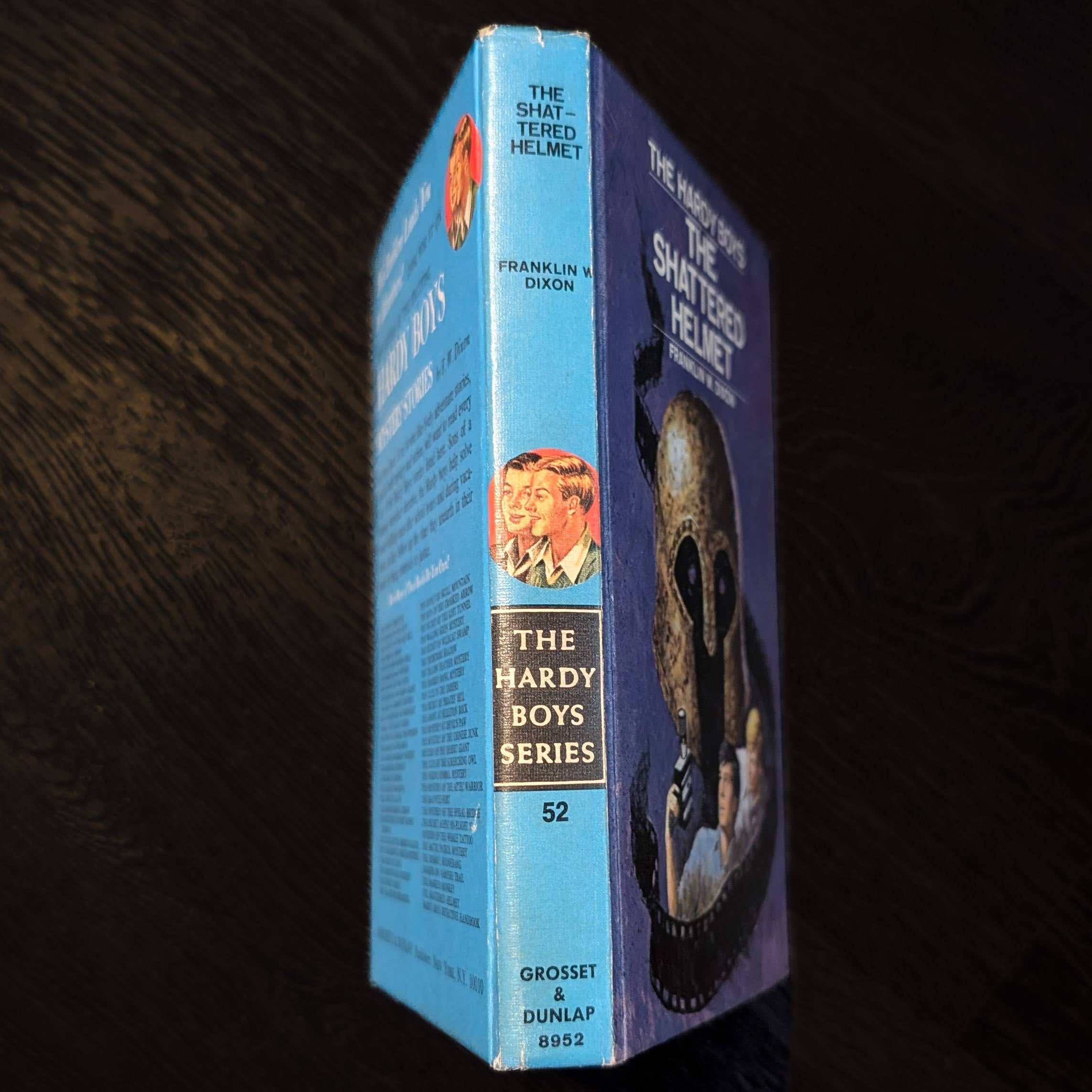 52 The Shattered Helmet (1973):  Vintage Hardy Boys Book Blue-Back image 3