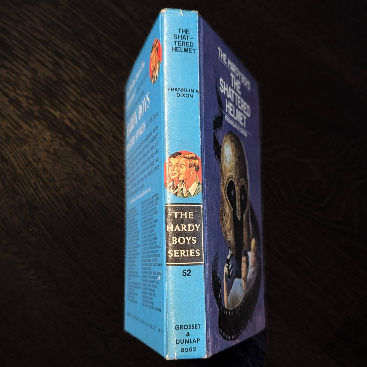 52 The Shattered Helmet (1973):  Vintage Hardy Boys Book Blue-Back image 3
