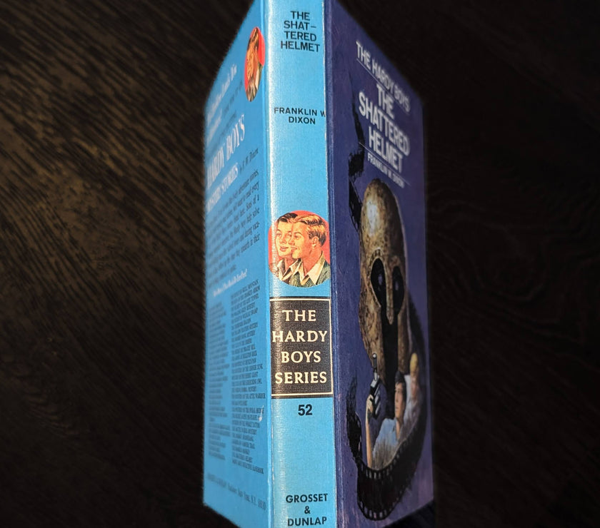 52 The Shattered Helmet (1973):  Vintage Hardy Boys Book Blue-Back image 3