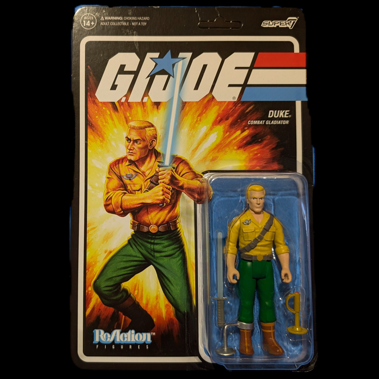 GI Joe  Duke Combat Gladiator with Saber Action Figure 3.75" Super7 ReAction image 0