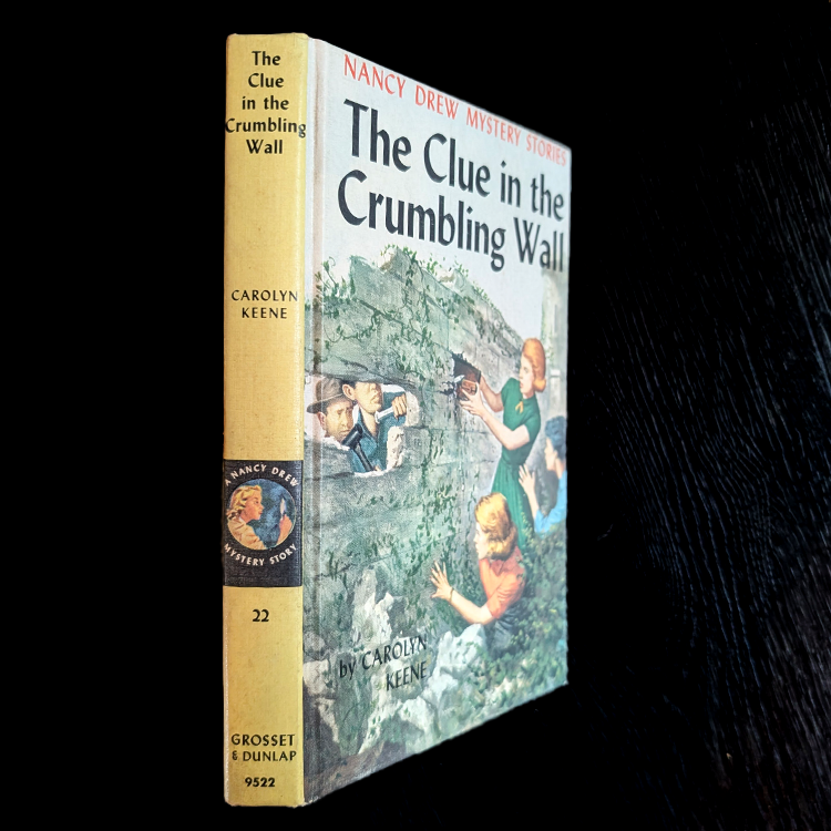 22 The Clue in the Crumbling Wall "Blue Endpages"Nancy Drew Mystery Books -1945 image 3