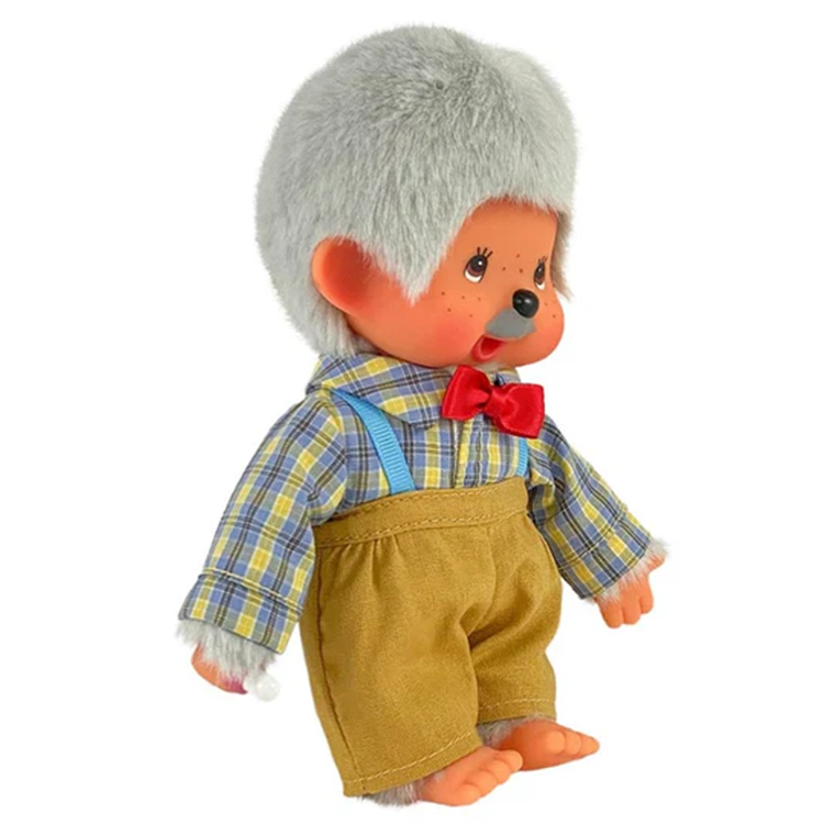 Official Sekiguchi 8-inch Monchhichi Grandpa plush doll for collectors, often searched as a Monchichi grandfather toy.