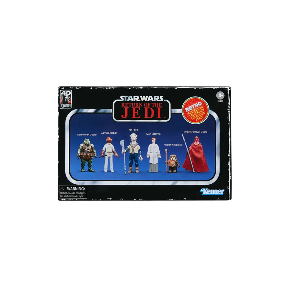 Kenner Star Wars Retro Collection Return of the Jedi action figures set featuring iconic characters in original box design