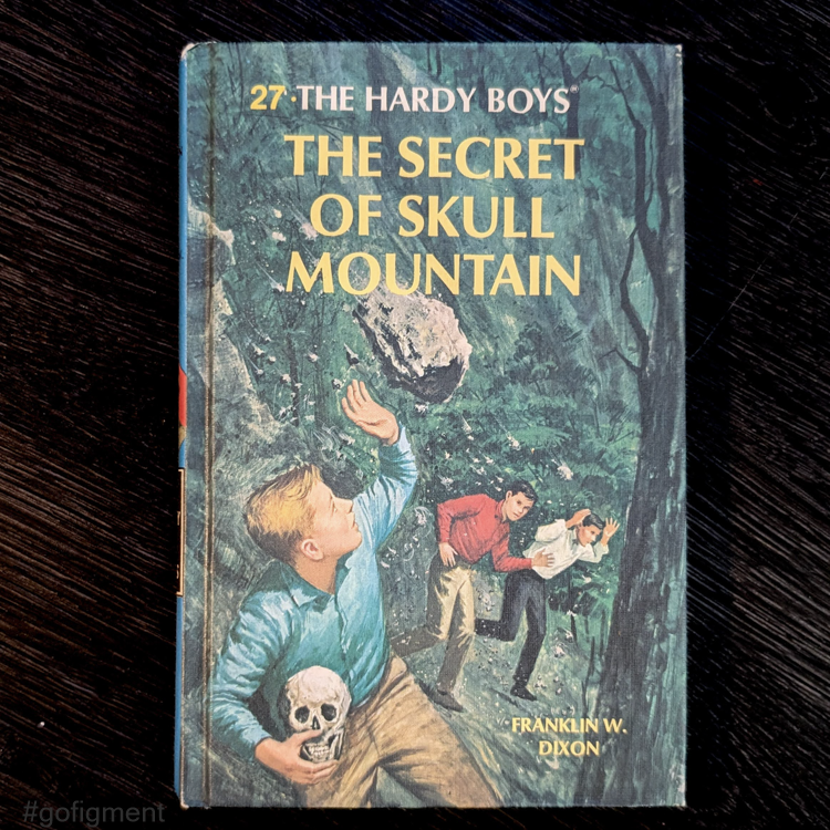 27 The Secret of Skull Mountain (1966-YN-Cameo):  Hardy Boys Book Bl image 0
