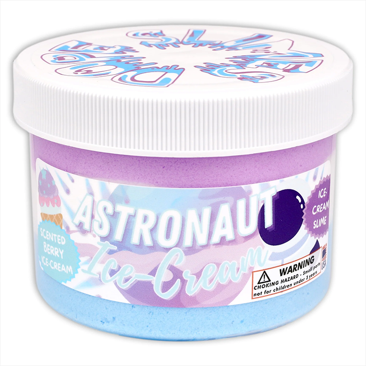 Dope Slimes Astronaut Ice-Cream Berry Fruit Scented ice-cream textured slime in tri-colored 8oz container