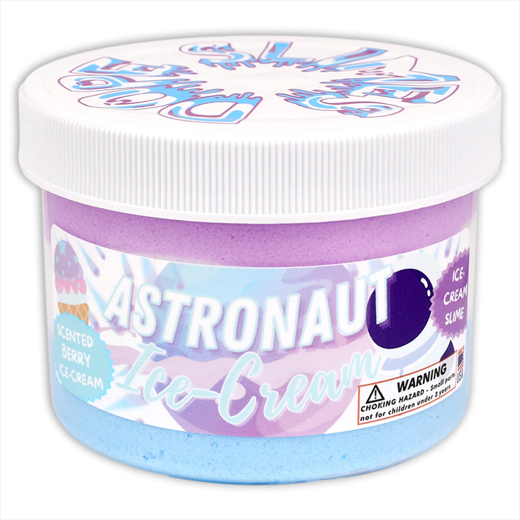 Astronaut Ice-Cream  "Berry Fruit Scented" Ice-Cream Slime 8oz - Dope Slimes