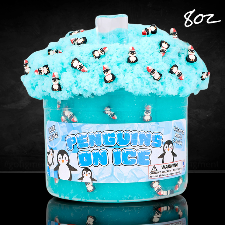 Penguins on Ice "Rock Candy Scented" Icee Slime 8oz - Dope Slimes