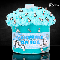Penguins on Ice "Rock Candy Scented" Icee Slime 8oz - Dope Slimes