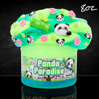 Panda Paradise "Cherry Blossom Scented" Hybrid Texture Slime 8oz - Dope Slimes