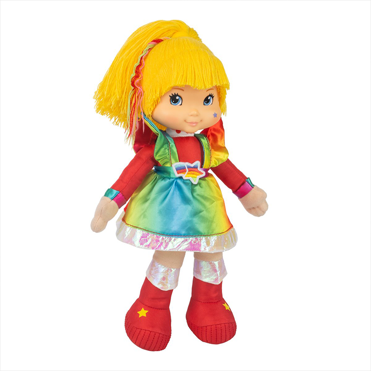 Rainbow Brite 12-inch plush doll in rainbow dress with golden hair by The Loyal Subjects limited edition