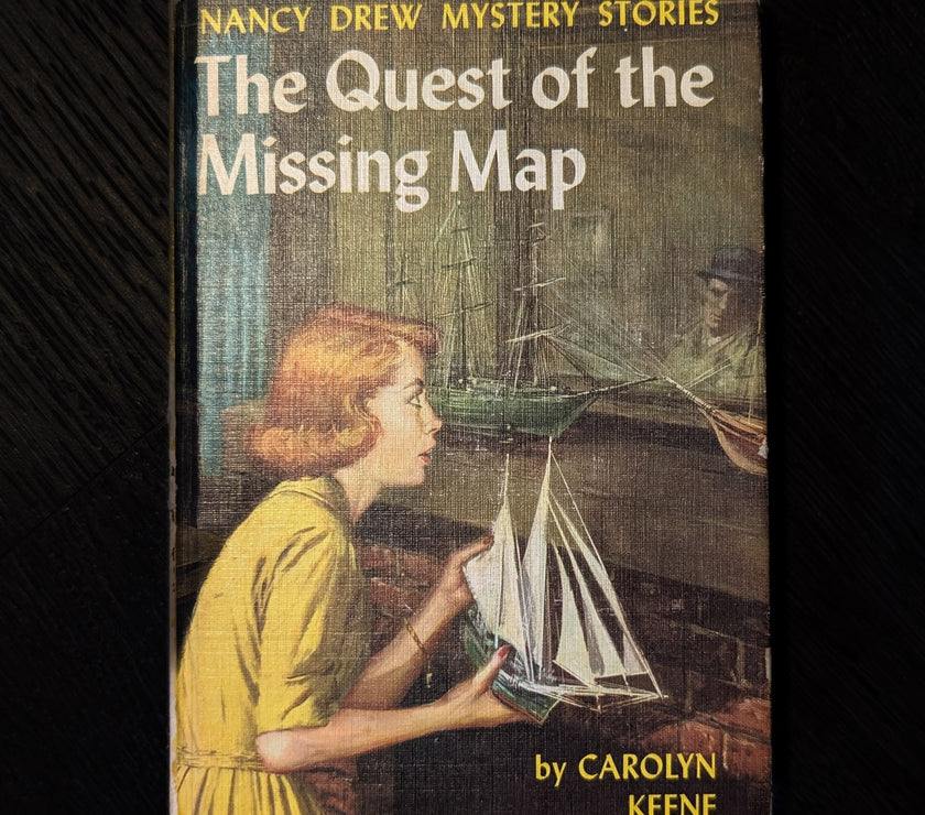 19 The Quest of the Missing Map Nancy Drew Mystery Books -1942 (BLUE) image 0