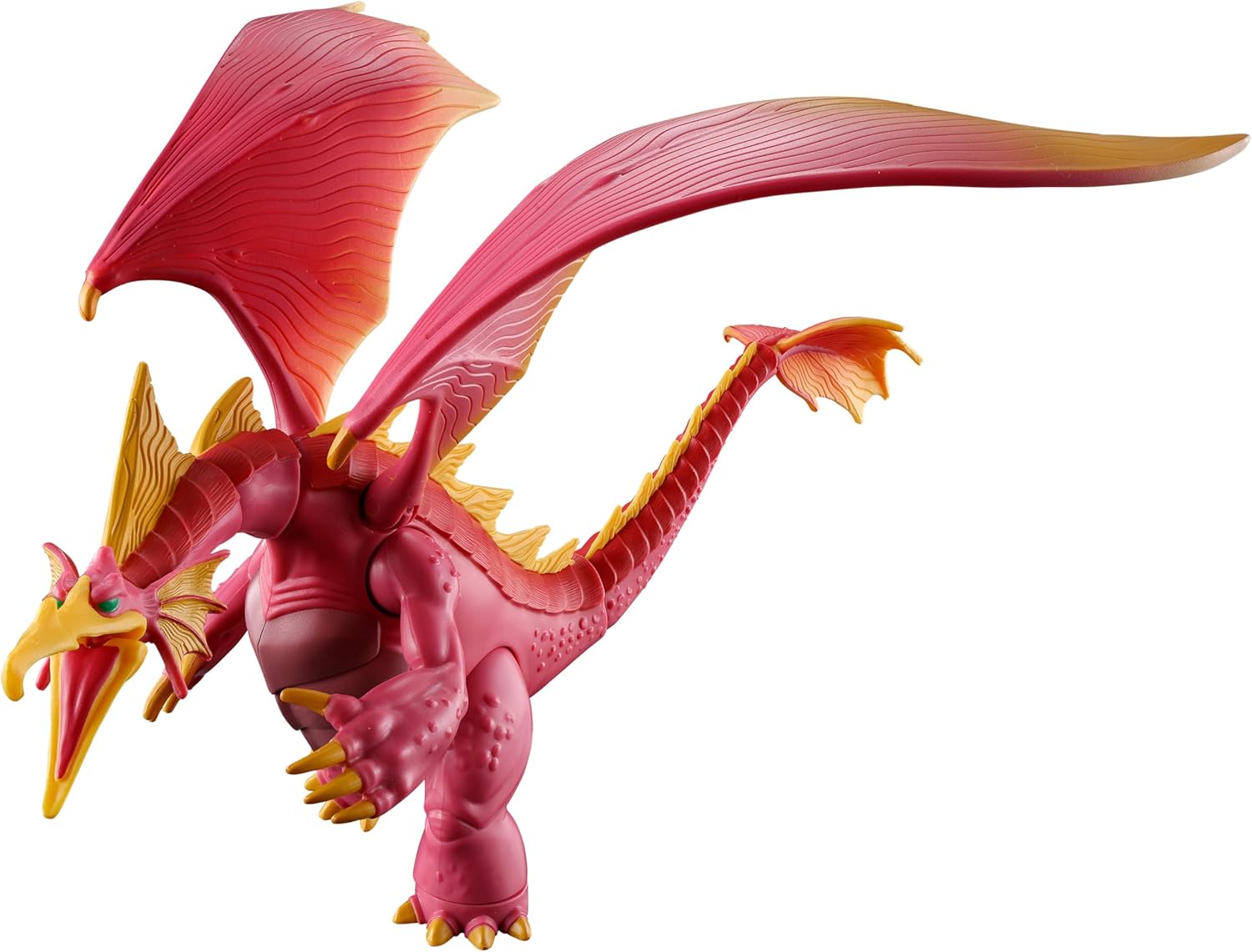 Bandai Ultraman Gigantron winged kaiju action figure with detailed red and gold sculpted design in dynamic pose