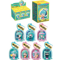 Hatsune Miku Blokees Mojipod Model Kit Diverse Music Festival Case of 6 with six colorful character figures