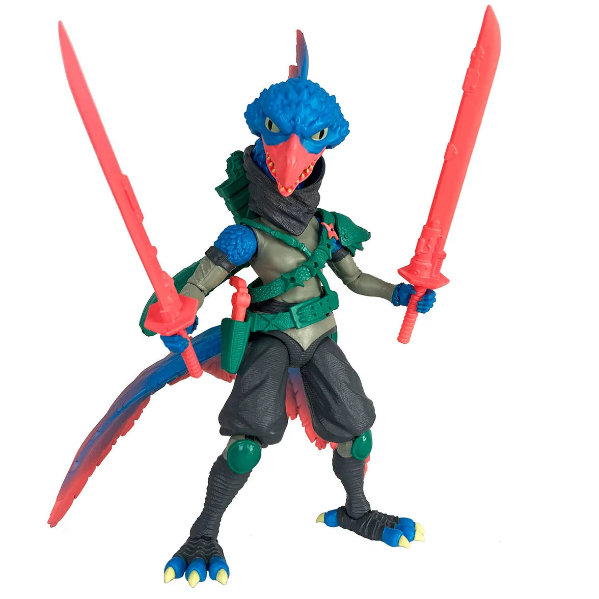 Saurozoic Warriors Dinosaur "Highland Tribe" Action Figure 1:12 Scale 6" BUNDLE of 3 by Boss Fight Studio Llc with dual red swords and detailed armor