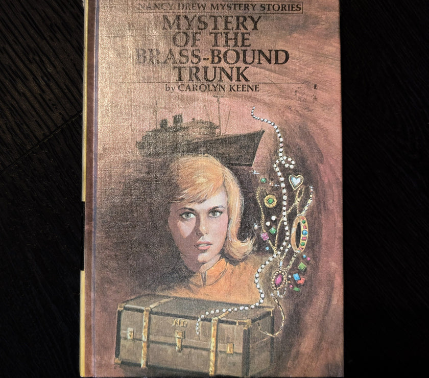 17 The Mystery of the Brass-Bound Trunk Nancy Drew Mystery Books -1976 image 0