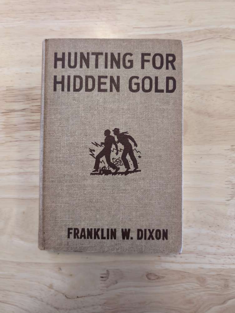 05 Hunting for Hidden Gold (1928):  Vintage Hardy Boys Book Brown Back image 0