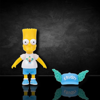 Bart Simpson With Krusty Hat The Simpsons Action Figure 2 1/2" Scale image 2