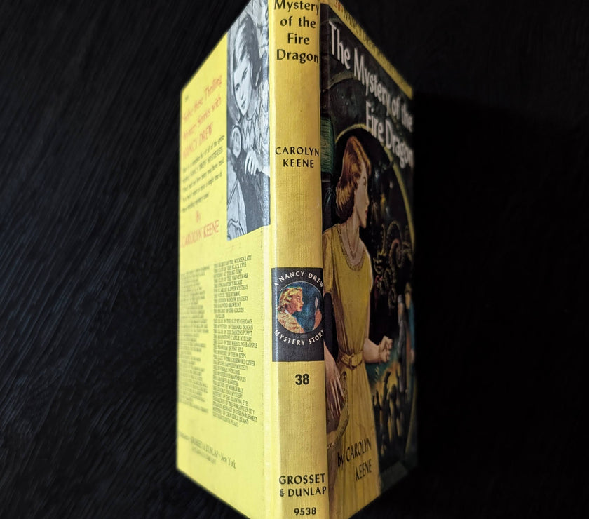 38 The Mystery of the Fire Dragon Yellow Bar Nancy Drew Mystery Books -1961-YB image 2