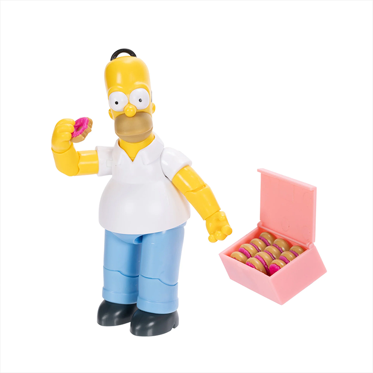 Homer Simpson with Donuts Wave 1 Action Figure The Simpsons 5in Scale image 1