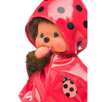 Monchhichi Lady Bug 7" Plush Toy - Classic Collectible Thumb-Sucking Monkey image 6