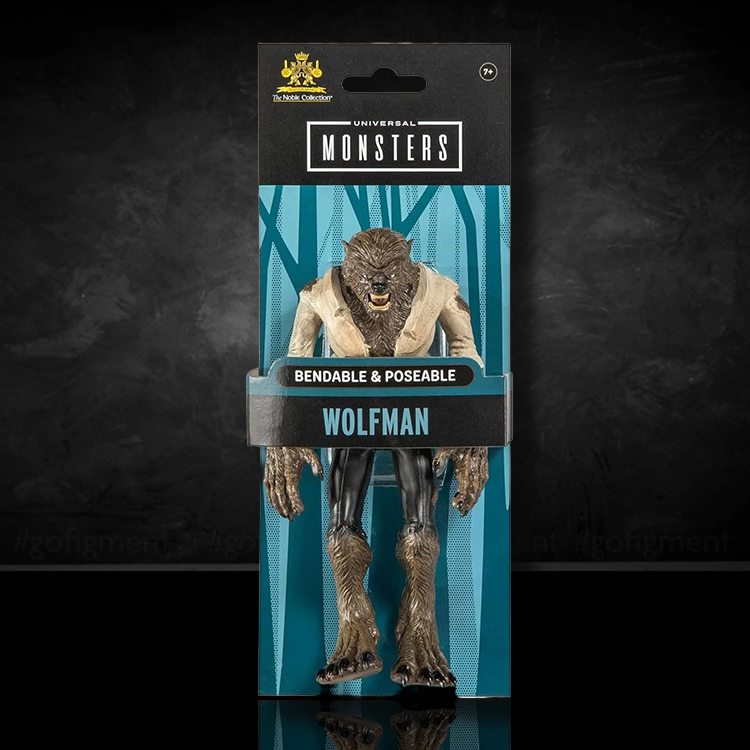 Universal Monsters Wolf-Man 5.5in Bendy Figure The Noble Collection image 0