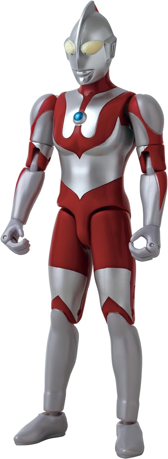 Bandai Ultraman ARC 6-inch articulated action figure with red and silver suit and blue chest detail isolated on white