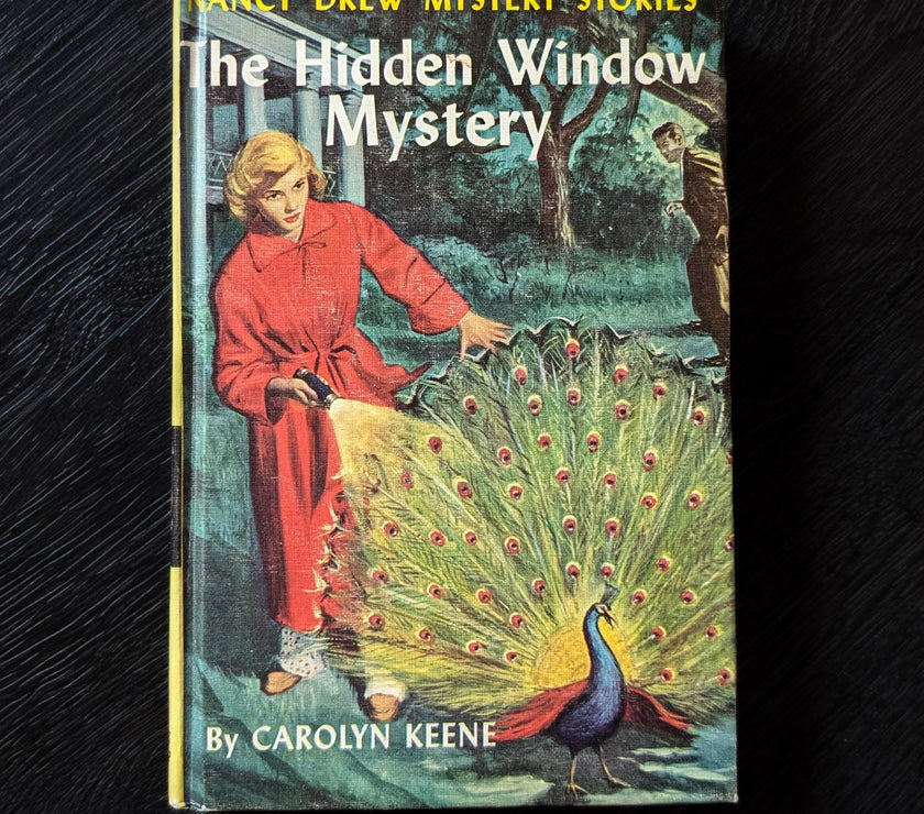 34 The Hidden Window Mystery Nancy Drew Book -1956 Blue Endpages image 0