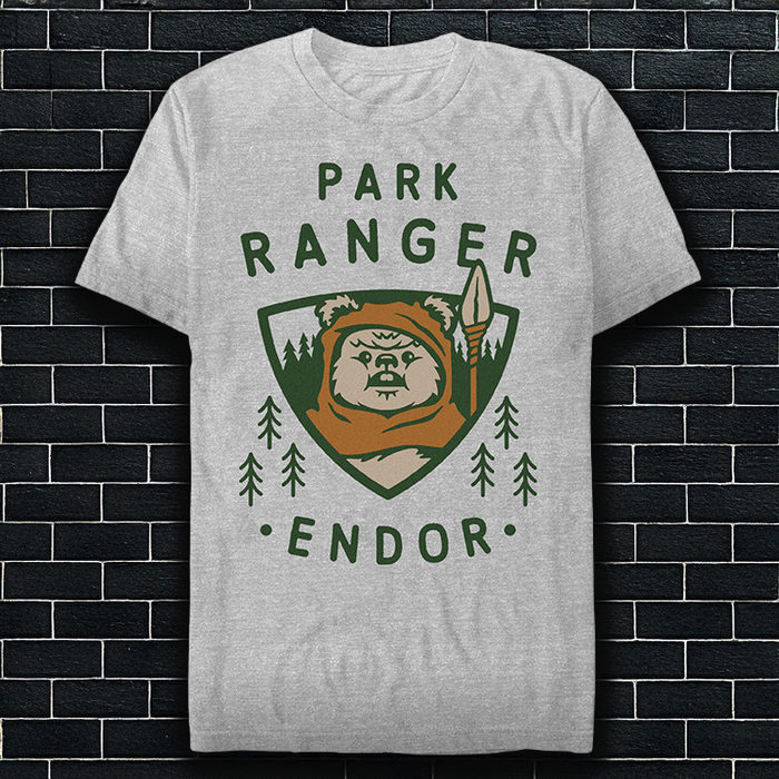 An image of a  Star Wars Ewok Park Ranger Unisex t-Shirt