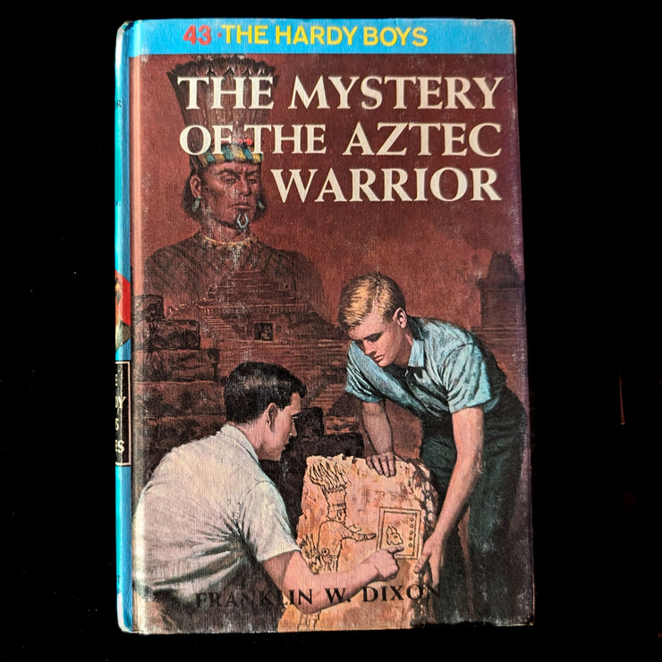 43 The Mystery of the Aztec Warrior (Blue Bar):  Hardy Boys Book Blue-Back image 0