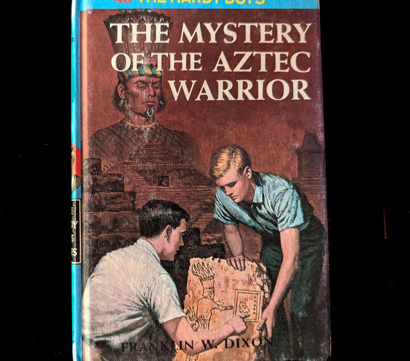 43 The Mystery of the Aztec Warrior (Blue Bar):  Hardy Boys Book Blue-Back image 0
