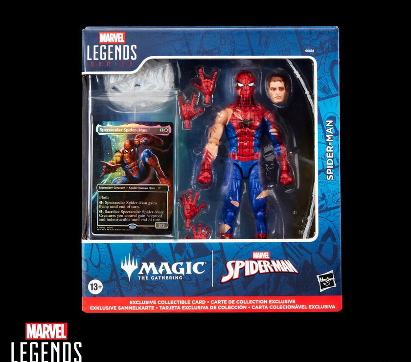 Marvel Legends Spider-Man Battle-Damaged 6-Inch Action Figure with Magic Card
