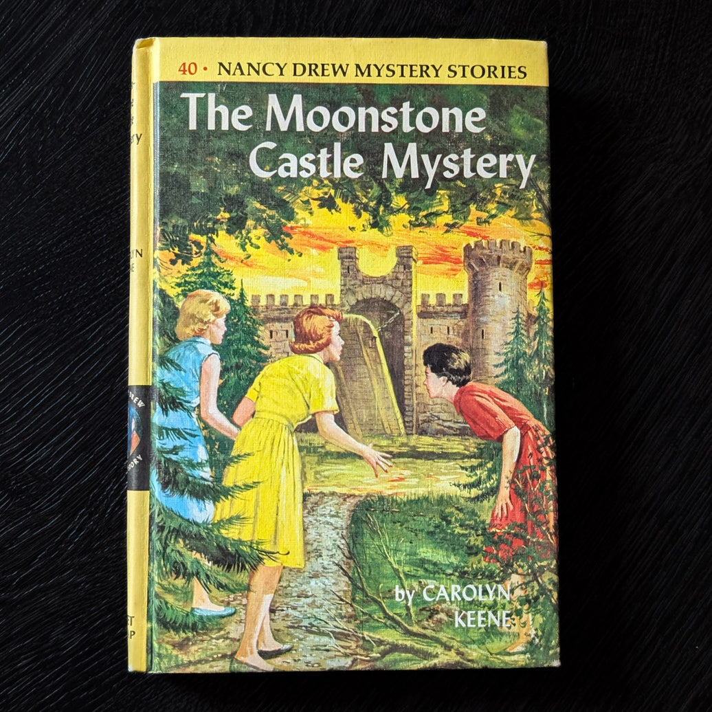40 The Moonstone Castle Mystery Nancy Drew Book-1963-Yellow Bar image 0