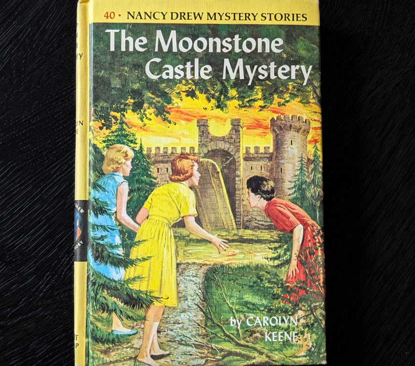 40 The Moonstone Castle Mystery Nancy Drew Book-1963-Yellow Bar image 0