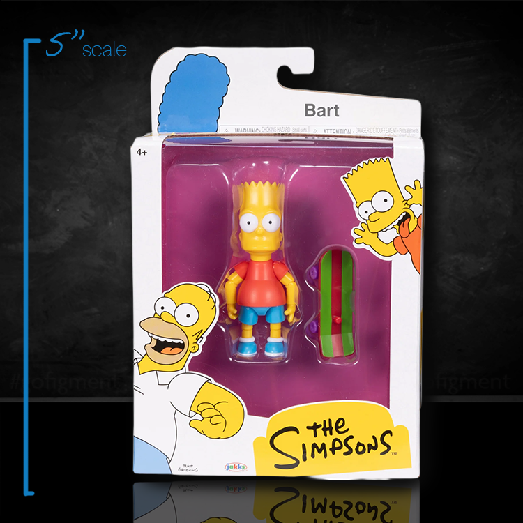 Bart Simpson with Skateboard Wave 1 Action Figure The Simpsons 5in Scale image 0