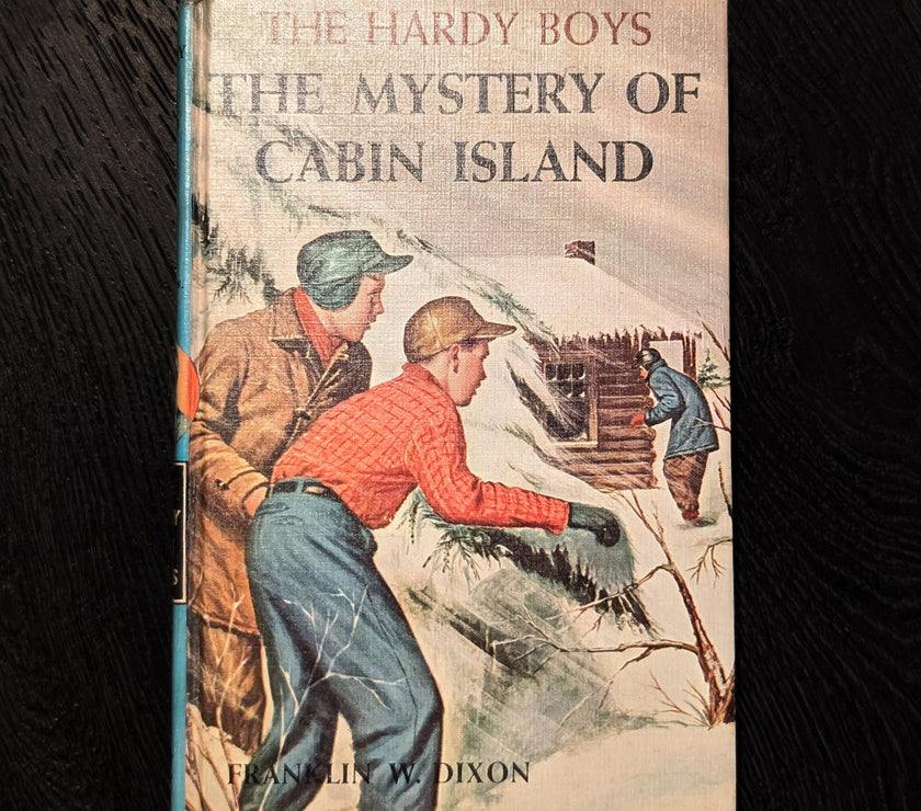 08 The Mystery of Cabin Island (1966):  Vintage Hardy Boys Book Blue-Back image 0