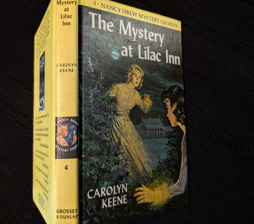 4 The Mystery at Lilac Inn - Yellow Bar Nancy Drew Mystery Books -1961-YB image 2